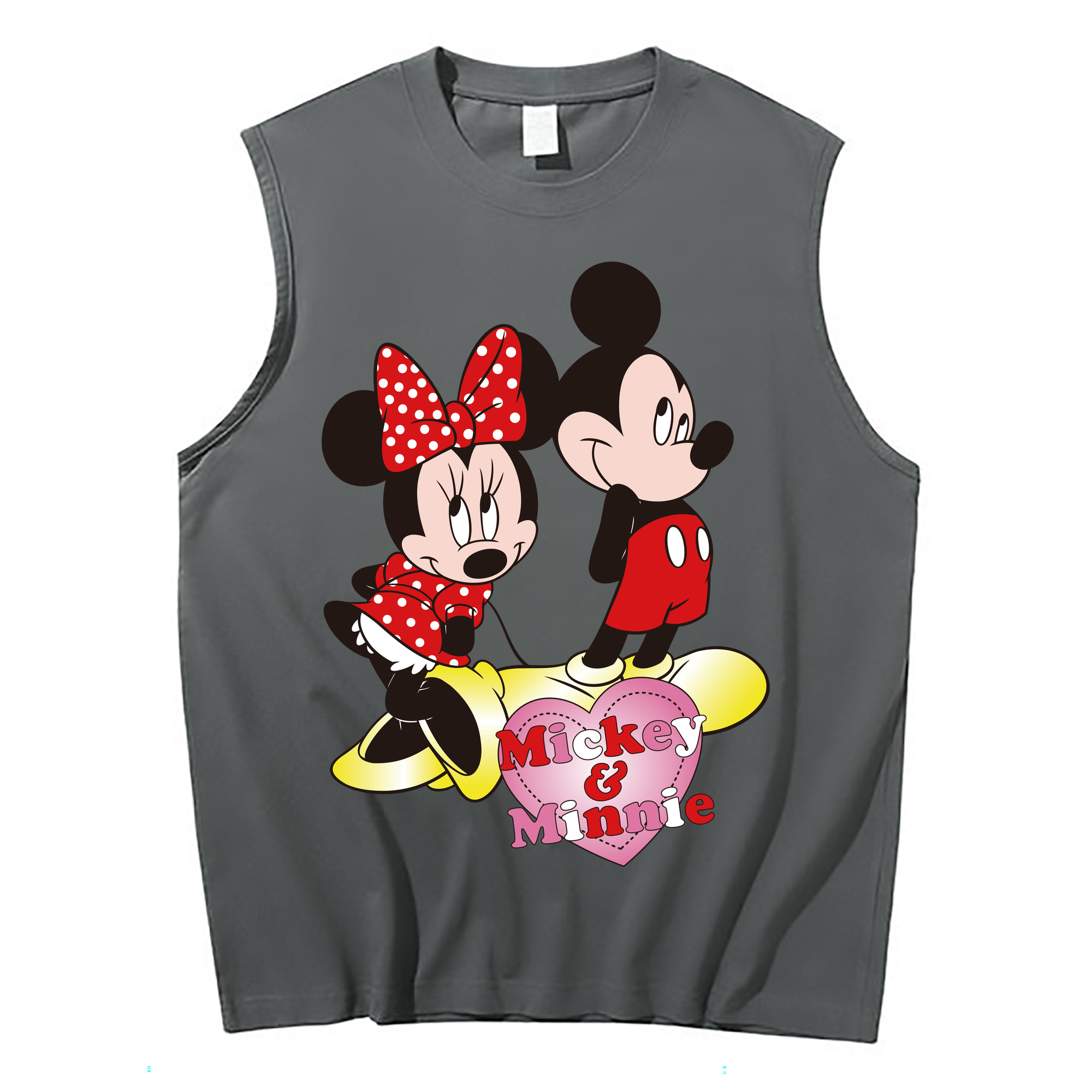 （画像用） ミッキーマウス Mickey Mouse コットン100％タンクトップ（フロントプリント）